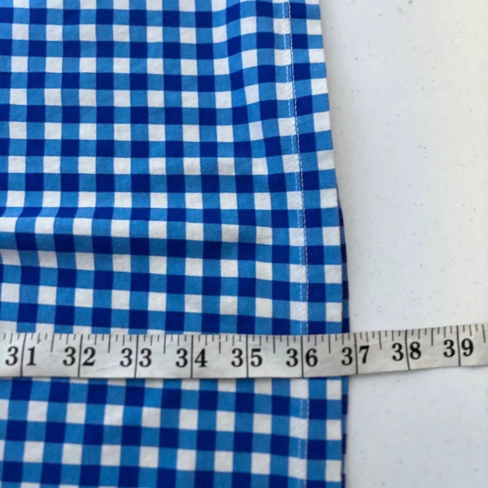 Draper James x Lands End Blue Gingham Cotton V-Neck Shift Dress Plus 2X Preppy - Picture 6 of 9